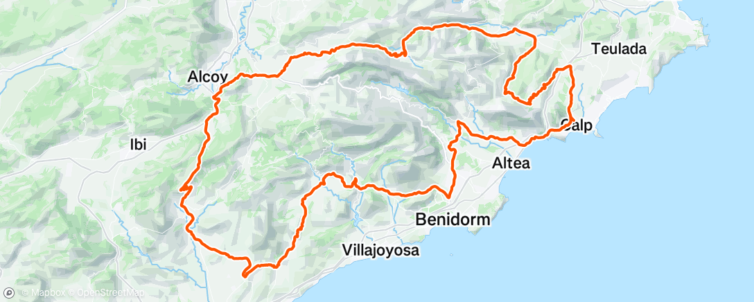 Map of the activity, Bicicleta por la mañana