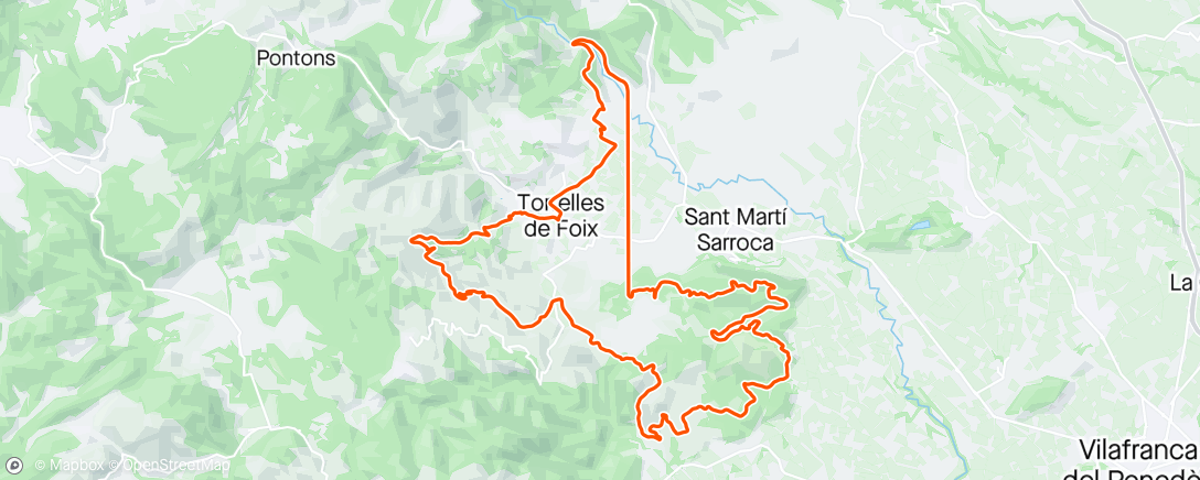 Map of the activity, Open maxxis torrelles fe foix marató