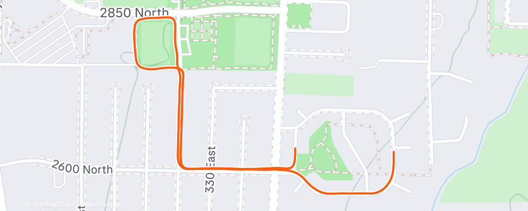 Map of the activity, Lunch Run