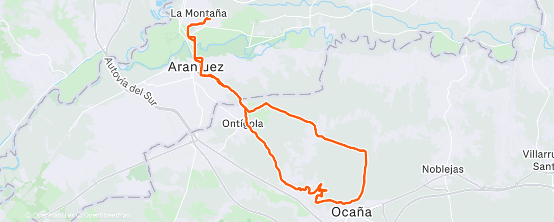 Map of the activity, Bicicleta de montaña matutina