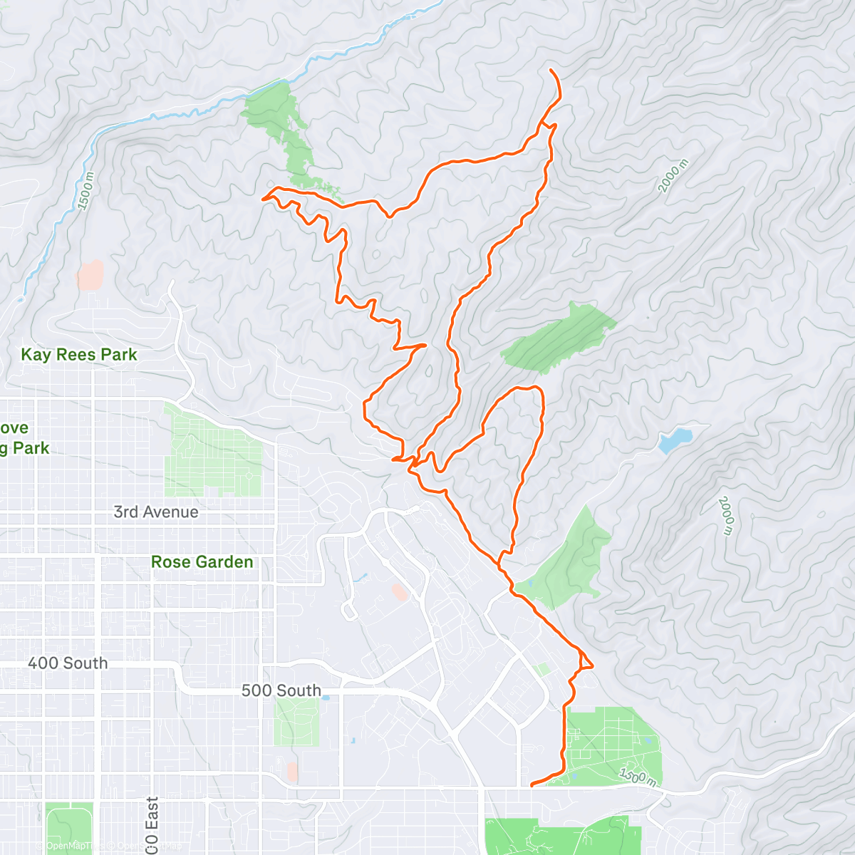 Map of the activity, Lunch Run