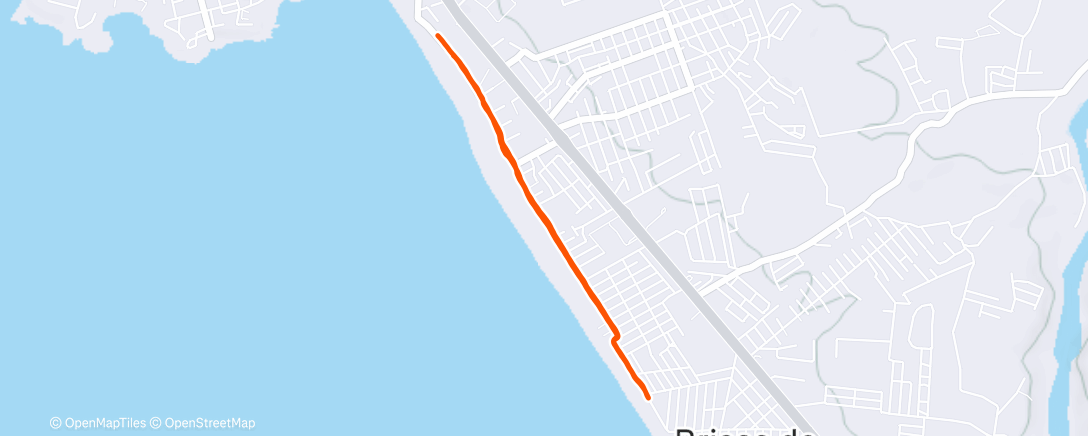 Map of the activity, Afternoon Run