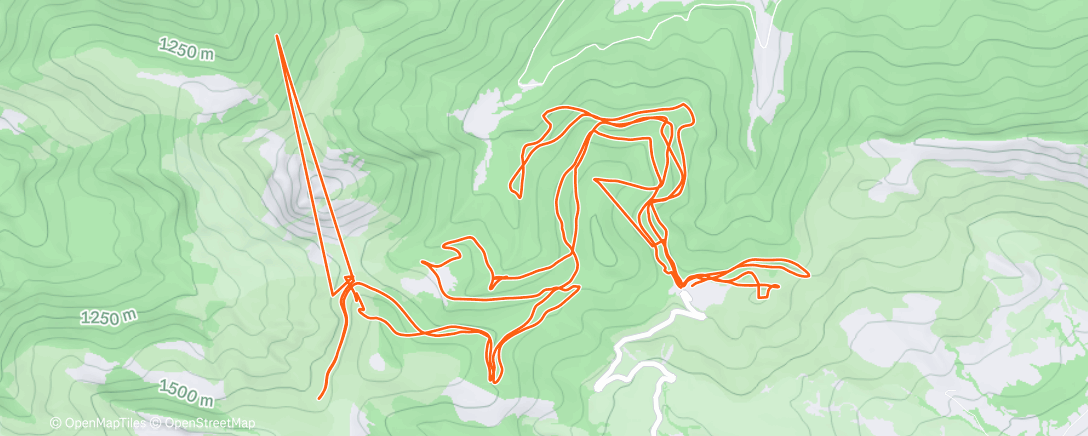 Map of the activity, Ski de fond