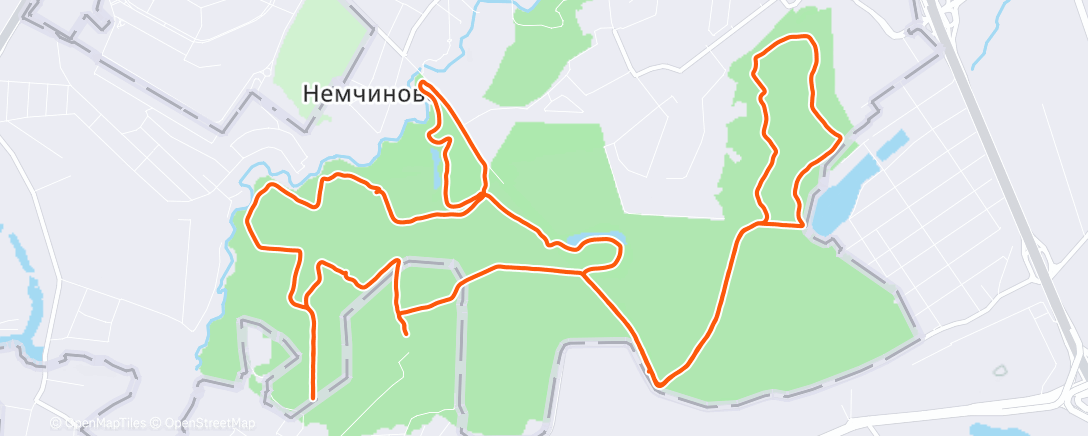 Map of the activity, Дневной забег