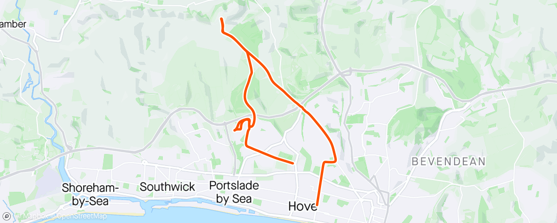 Map of the activity, Devil's Dyke Cycle