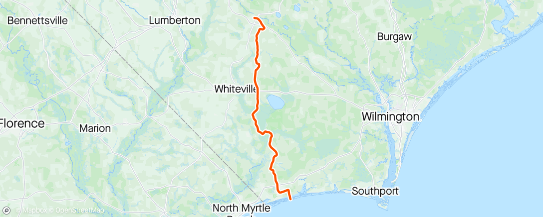 Map of the activity, Morning Ride