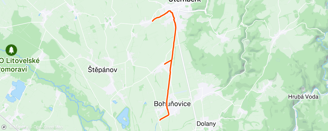 Map of the activity, Hanácká půlka