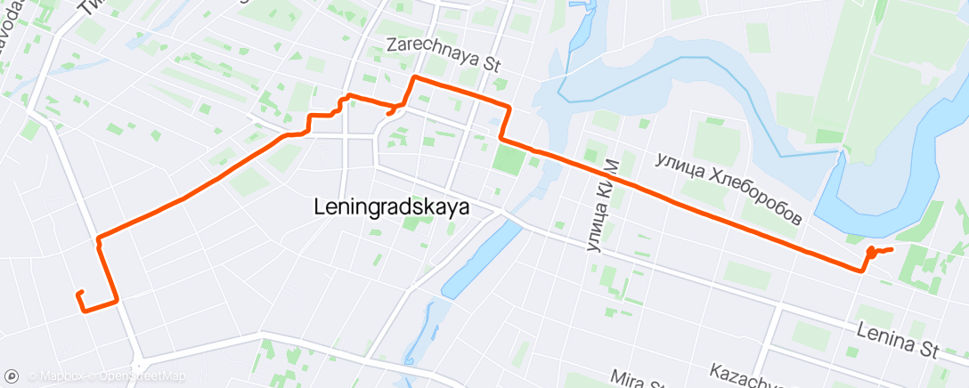 Map of the activity, Noon Ride