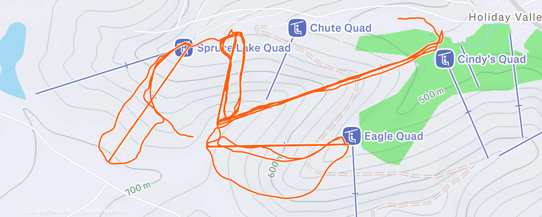 Map of the activity, Night Alpine Ski