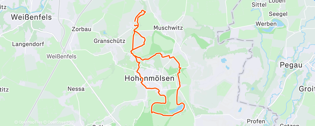 Map of the activity, Lauf am Morgen