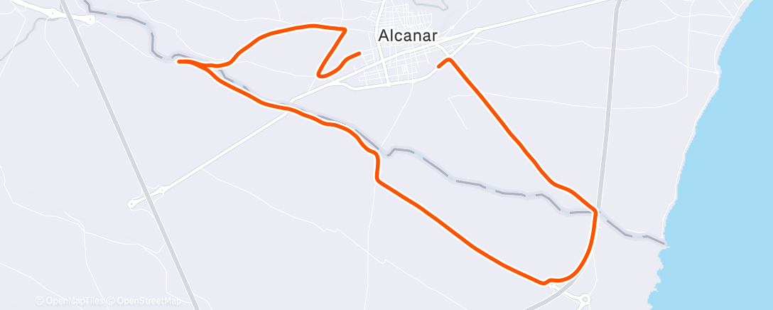 Map of the activity, Carrera de mañana