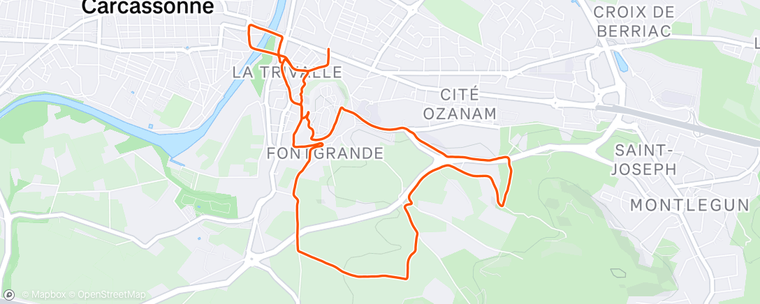 Map of the activity, Progress team run