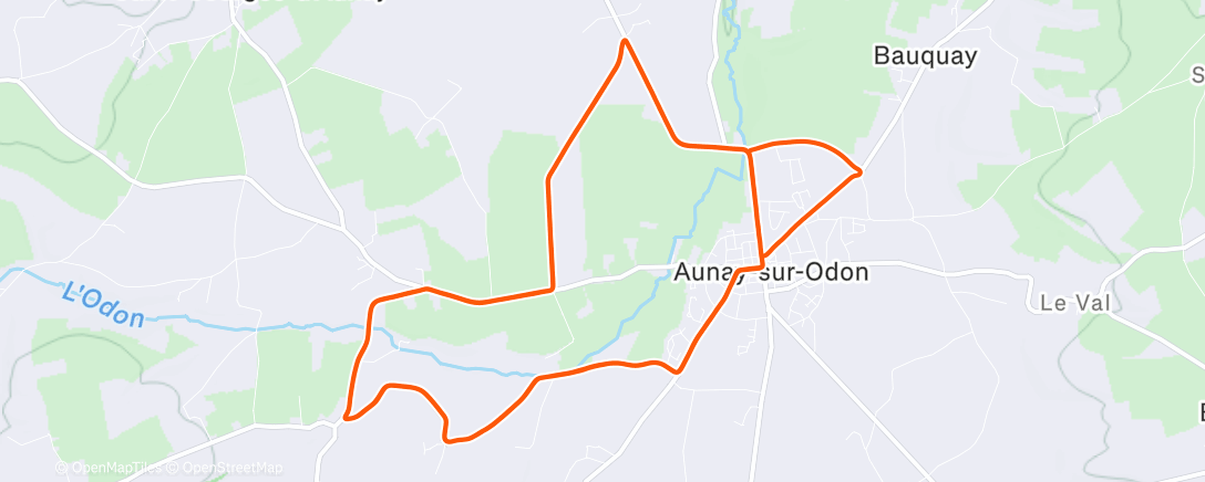 Map of the activity, Sortie vélo le midi