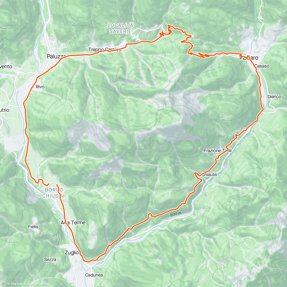 Mapa da atividade, ☁️ Sessione di mountain biking pomeridiana