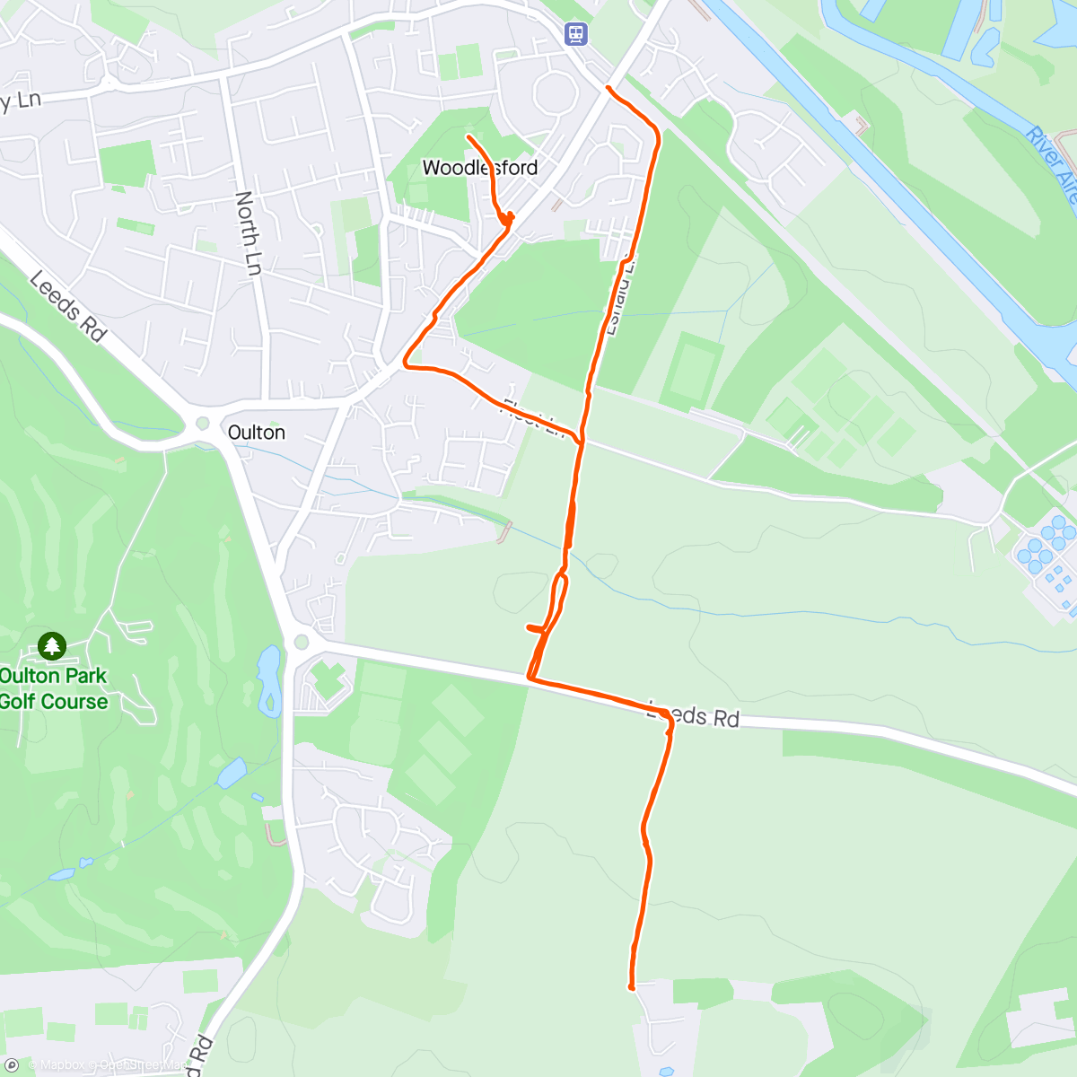 Map of the activity, Lunch time walk