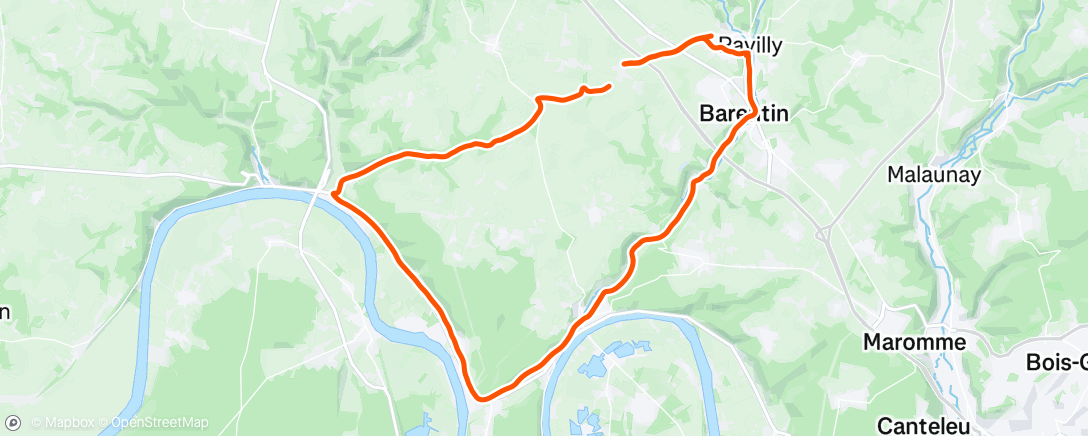 Map of the activity, Sortie vélo dans l'après-midi