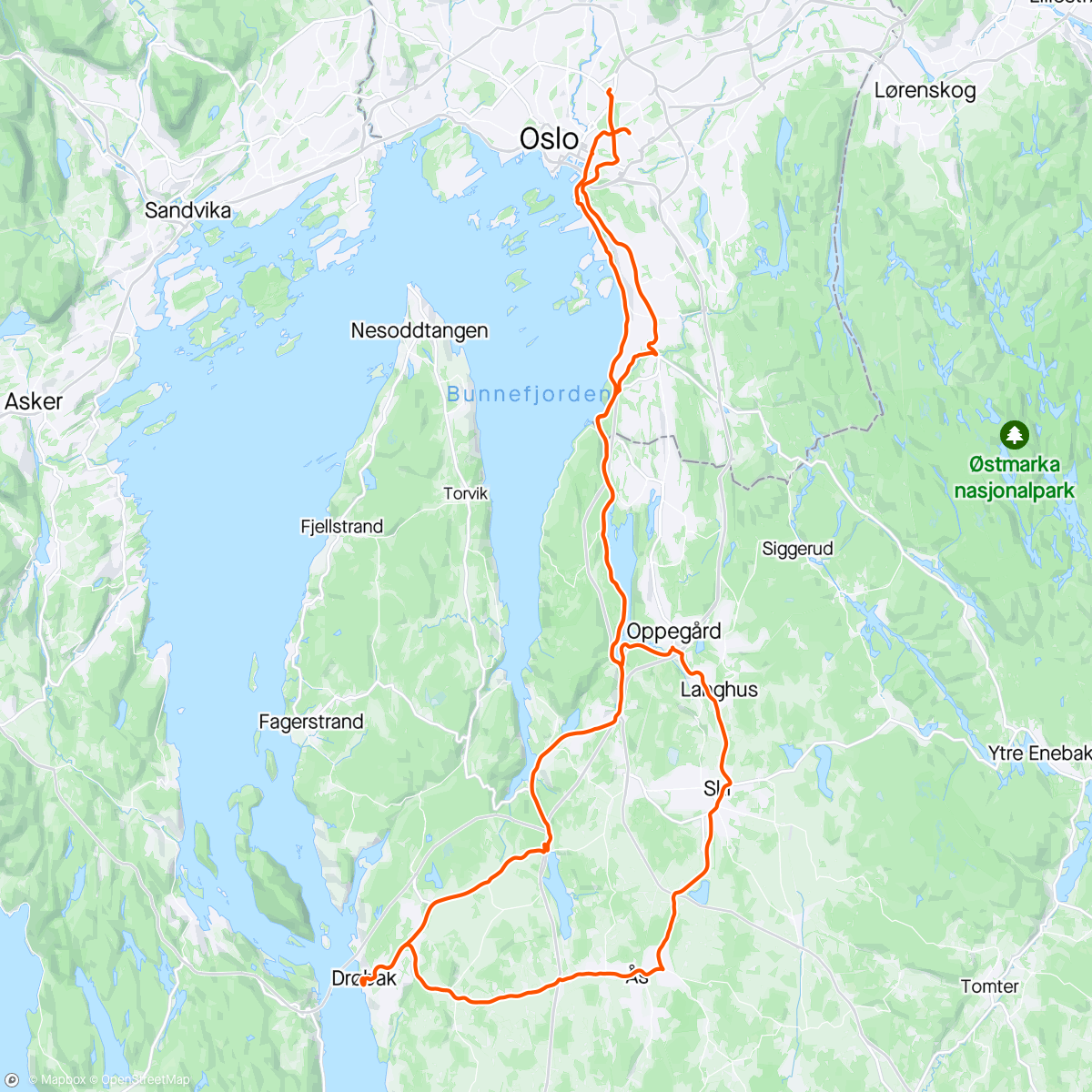「Drøbak me CZ」活動的地圖