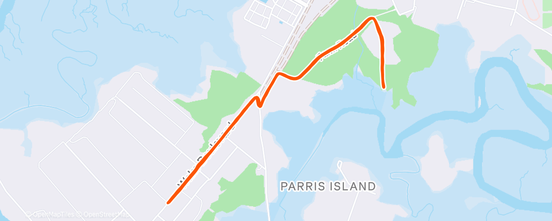 Map of the activity, Lunch Run