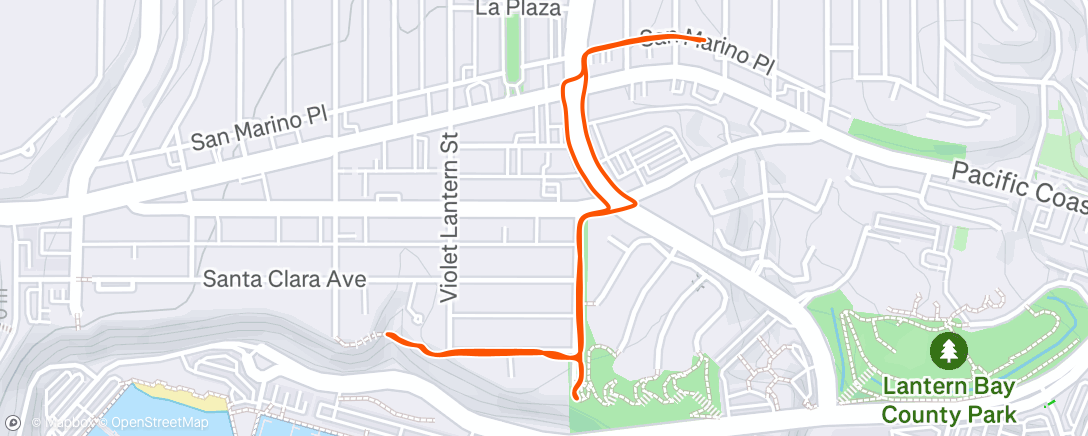 Map of the activity, Doris Walker Overlook Run Loop
