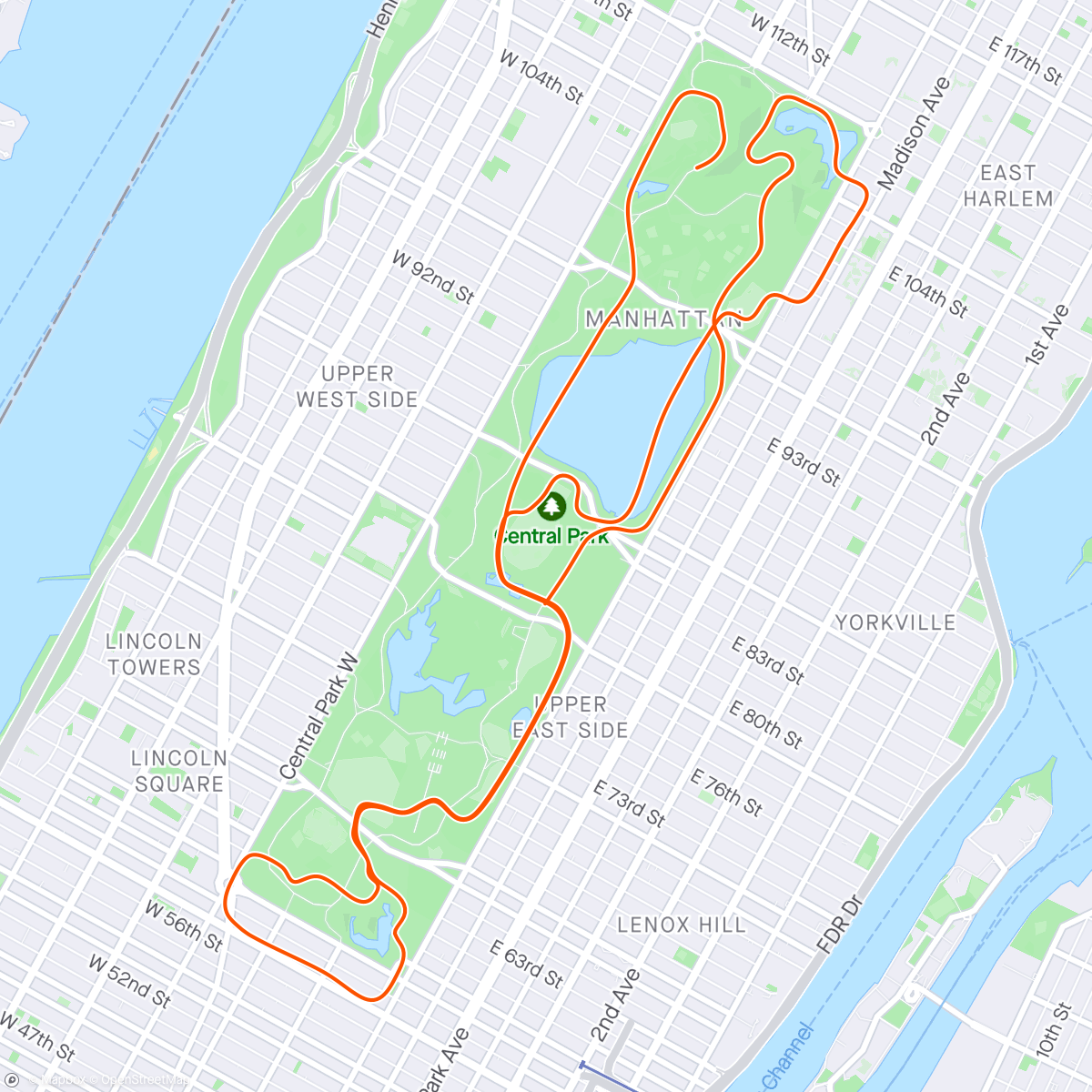 Mapa da atividade, Zwift - 20-40's in New York