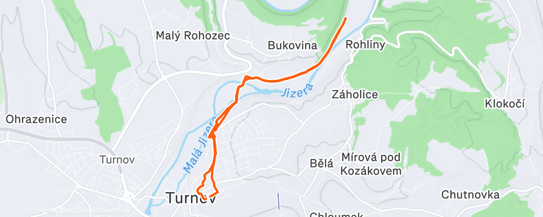 Map of the activity, Lunch Run