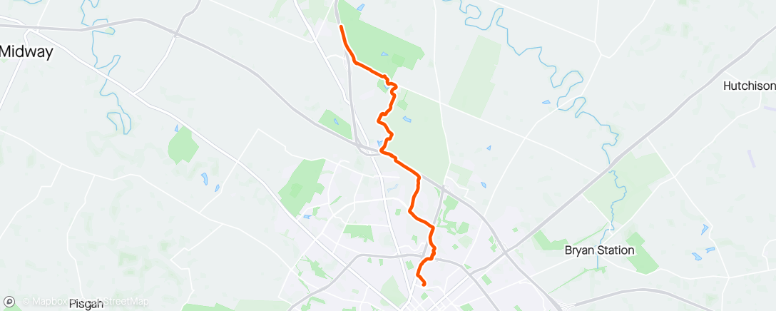 Map of the activity, Legacy Trail x2 this week