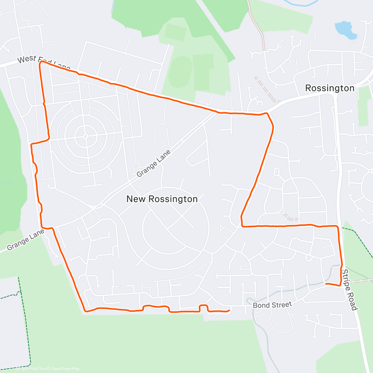 Map of the activity, Morning Run