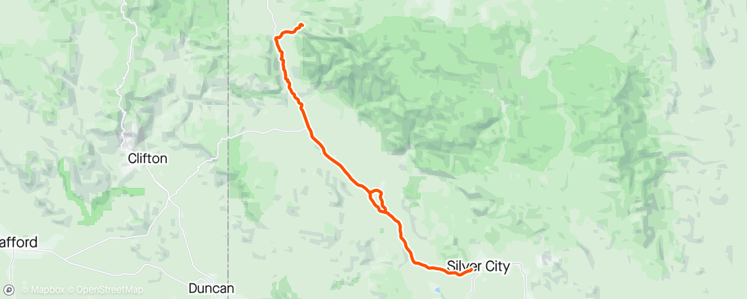 Map of the activity, Tour of the Gila Stage 1: Dub Dub Dub