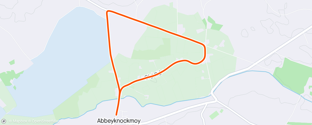 Map of the activity, 5km Series Abbeyknockmoy
