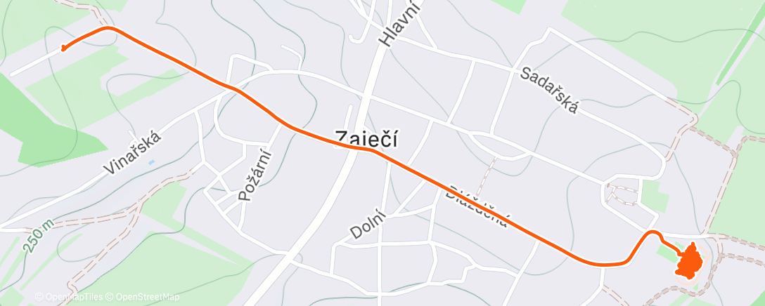 Map of the activity, Evening football