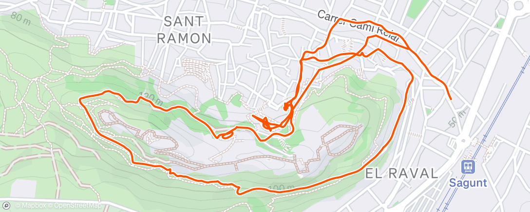 Mapa da atividade, Marche dans l'après-midi