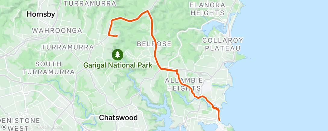 Map of the activity, Manly Men at Manly