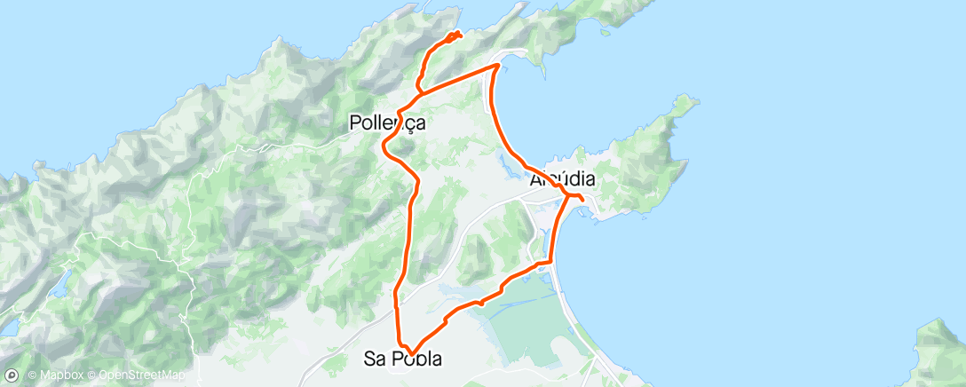 Map of the activity, Mallis dag 8: Cala San Vicente