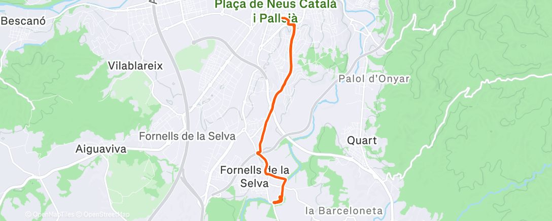 Map of the activity, Morning Ride