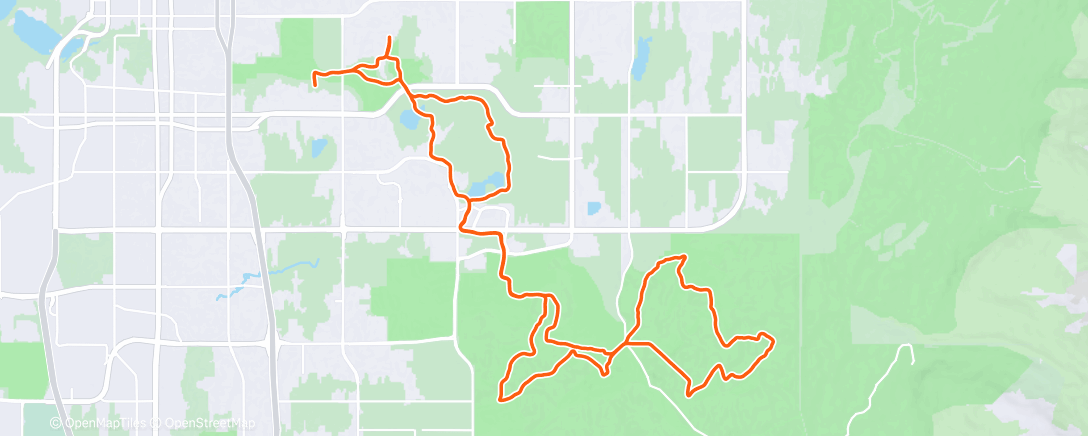 Map of the activity, Afternoon Ride
