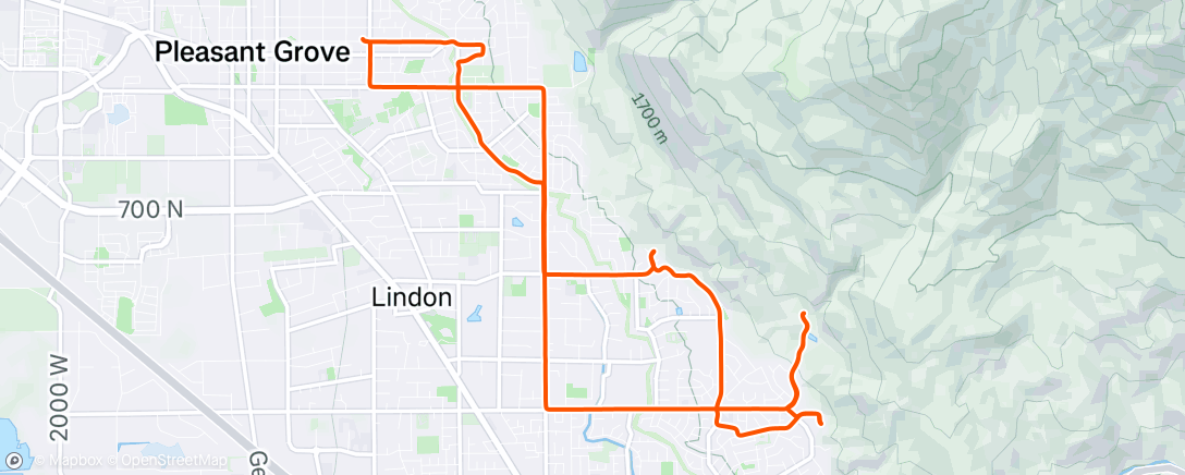 Map of the activity, Evening Ride