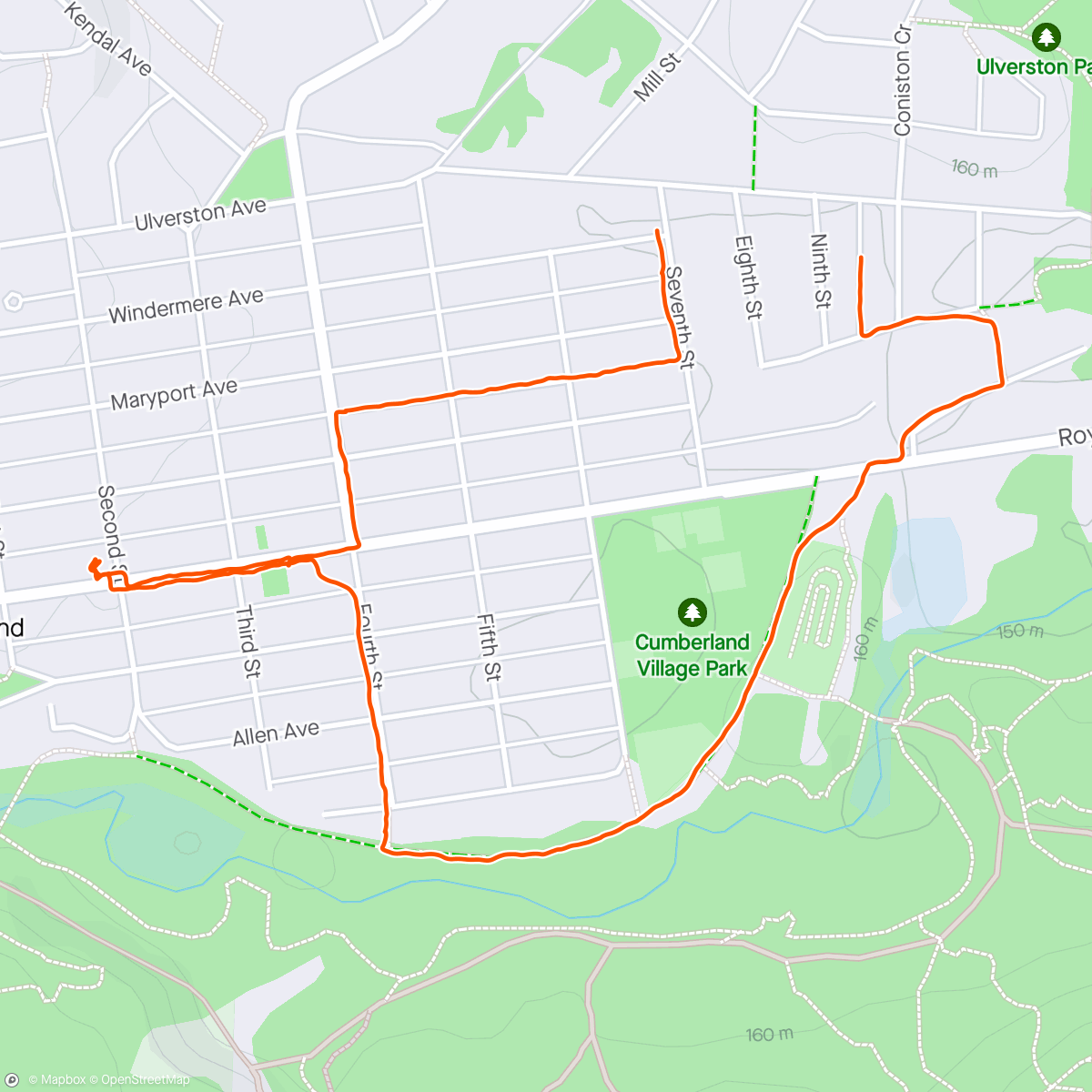 Map of the activity, Walk - Coffee + Nature Alley Stroll - Cumberland, BC
