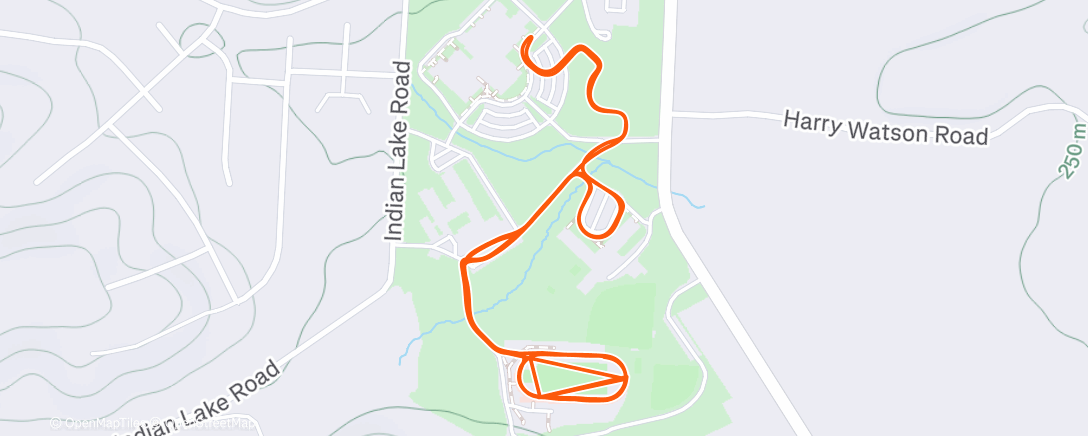 Map of the activity, Afternoon Run with the kids