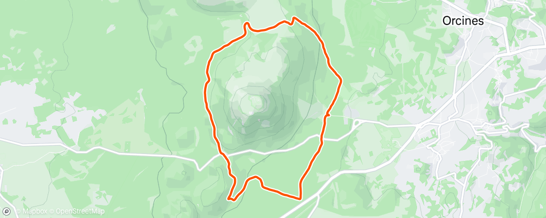 Map of the activity, Trail en soirée