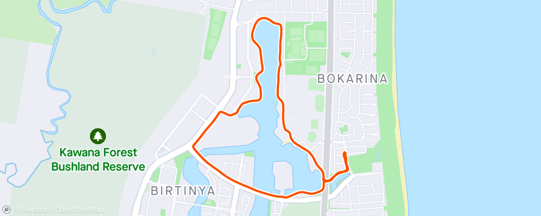 Map of the activity, Afternoon Run HIIT