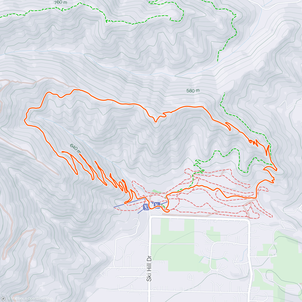 Map of the activity, Leavenworth Single speed club