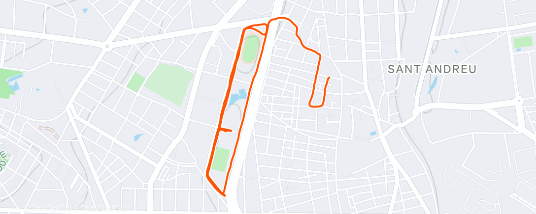 Map of the activity, Carrera de mañana