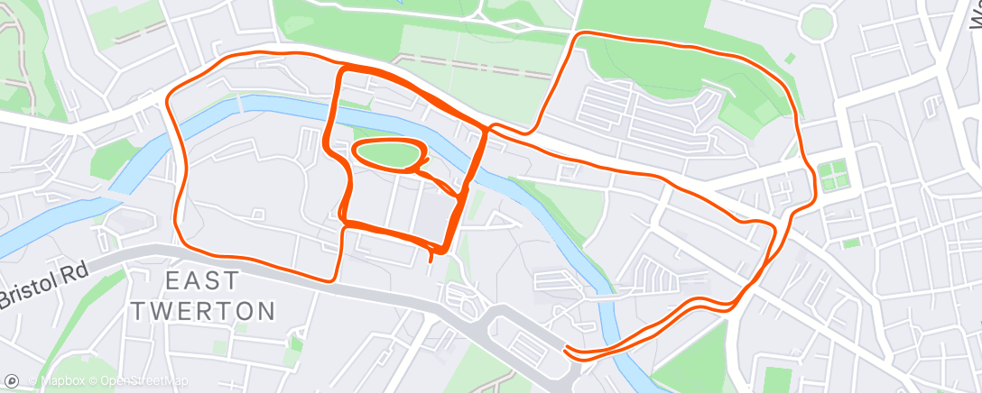 Map of the activity, Evening Run