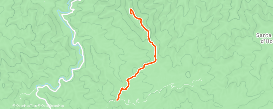 Map of the activity, Lunch Trail Run