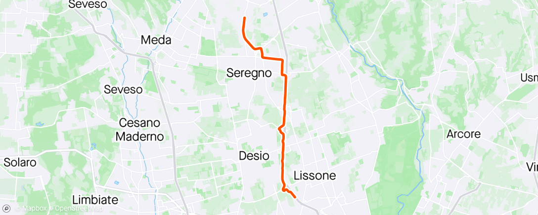 Карта физической активности (Giro serale)