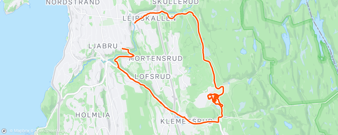 Map of the activity, Afternoon Ride