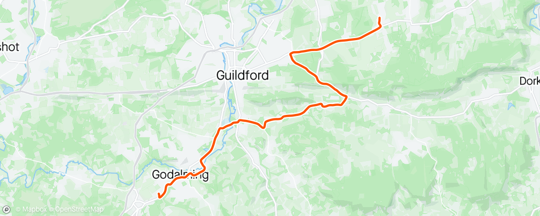 Map of the activity, Afternoon Ride