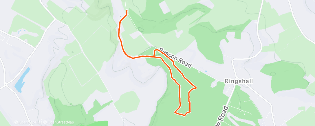 Карта физической активности (Ashridge Afternoon Hike)