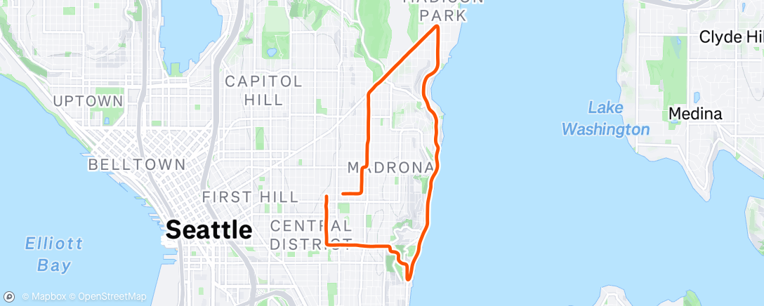 Map of the activity, Morning Run