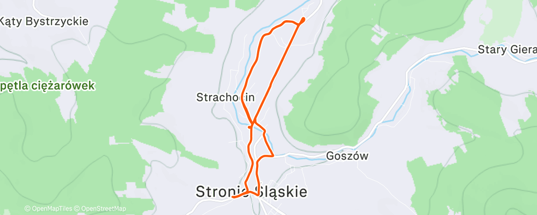 Map of the activity, Morning Run